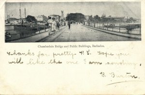 barbados, BRIDGETOWN, Chamberlain Bridge and Public Buildings (1900s) Postcard
