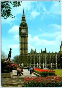 Postcard - Parliament Square and Big Ben - London, England 