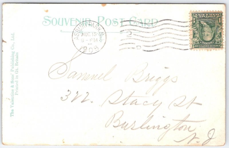 Vintage 1908 Ashbury Park NJ Main St & Cookman Ave Postcard