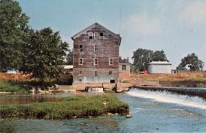 ROANN~WABASH COUNTY INDIANA OLD STOCKDALE WATER POWER FLOUR MILL POSTCARD 1960s