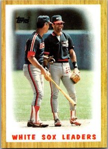 1987 Topps Baseball Card '86 Team Leaders Chicago White Sox sk18092