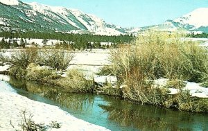 Vintage Convict Creek & Mammoth Mountain, Mammoth Lakes, CA Postcard P125