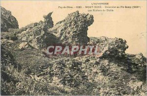 Old Postcard Mont Dore Puy de Dome Auvergne Sancy Tour Peak (1886 m) The Rock...