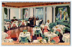 Chicago Illinois IL Postcard The Balinese Room Blackstone Hotel Interior 1940's