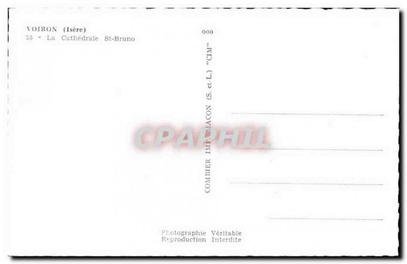 Voiron Modern Postcard The cathedral Saint Bruno