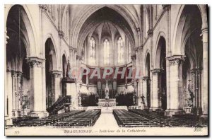 Old Postcard Draguignan Interior of the Cathedral