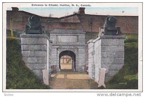 Citadel Entrance , Halifax , Nova Scotia , Canada , PU-1930