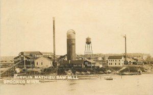 Postcard Minnesota Spooner Shevlin Mathieu Saw mill Logging Lumber 1909 23-2140