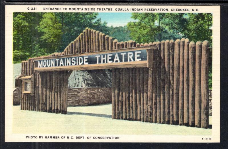 Entrance to Mountainside Theatre,Qualla Indian Reservation,Cherokee,NC