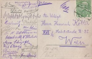 Antique German 1909 Hand Signed Fencing Sword Fighting Group Postcard