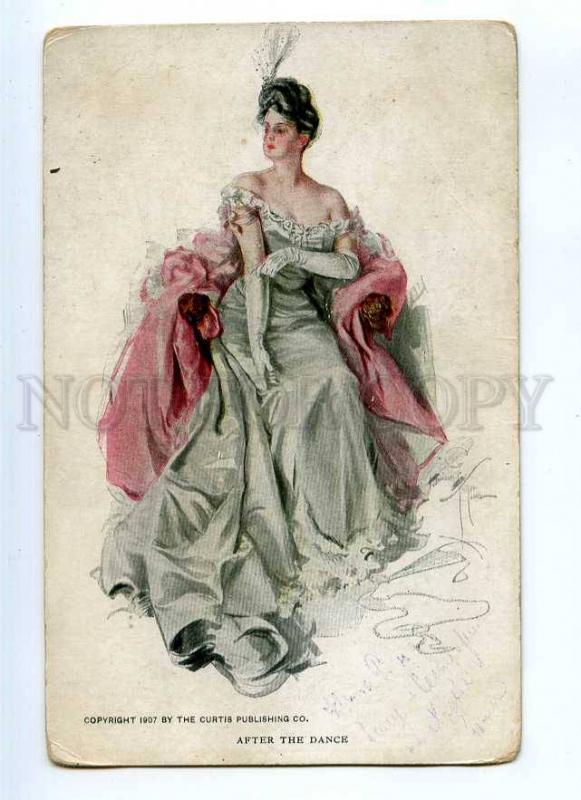 245323 After Dance Lady by Harrison FISHER vintage R&N 1907 PC