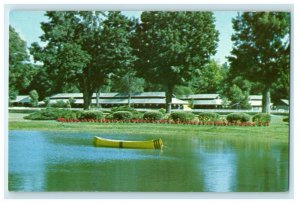 c1930's The Canoe Travers Infield Lake At Saratoga Springs New York NY Postcard 