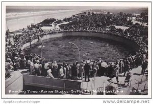 Florida Marineland Studios Feeding Time Real Photo RPPC