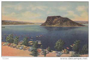 Boat Landing And Bathing Beach, Elephant Butte Lake, HOT SPRINGS, New Mexico,...