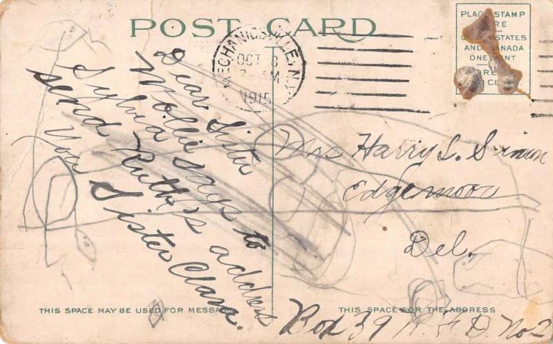 Mechanicville New York Pulp And Paper Dam Antique Postcard K73197