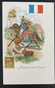 Mint France Picture Postcard The Post Office In Indo Chine Vietnam Cochina