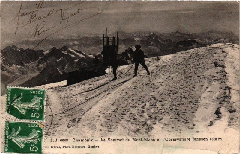 CPA Le Sommet du Mont-Blanc et l'Observatoire Janssen CHAMONIX (337114)