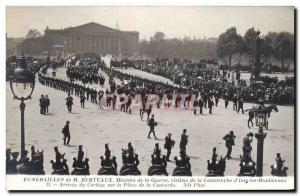 Old Postcard Funerals M Berteaux minister of war victims of the disaster of t...