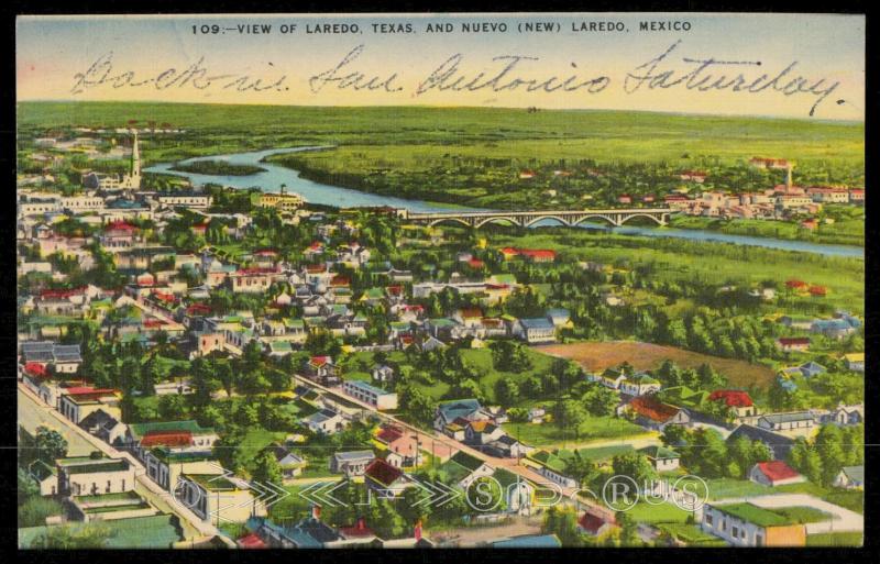 View of Laredo, Texas, and Nuevo Laredo, Mexico