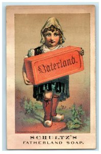 1870's Schultz Vaterland Fatherland Soap German Girl Zanesville OH P168