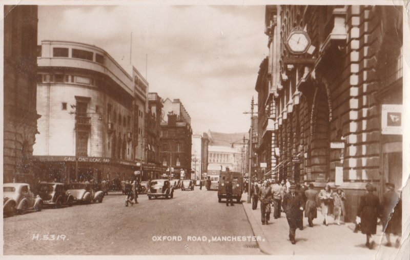 VINTAGE OXFORD ROAD MANCHESTER VALENTINES POST CARD