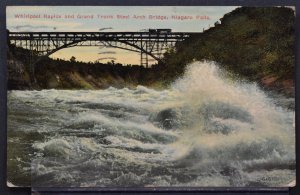 Niagara Falls, NY - Whirlpool Rapids and Grand Trunk Steel Arch Bridge - 1913