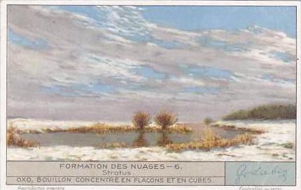 Liebig Trade Card S1281 Cloud Formations No 6 Stratus