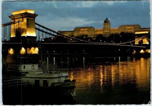 Postcard - Chain Bridge with the Castle, Budapest, Hungary