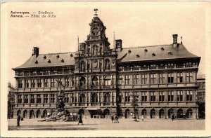 Antwerpen Stadhuis Anvers Hotel De Ville WB Postcard VTG UNP Unused Postkaart 