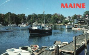 Postcard Perkins Cove Prettiest Of The Harbors Along South Coast Ogunquit Maine