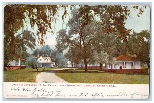 Ventura County California Postcard Gally's Cottages O-Jai Valley c1905's Antique