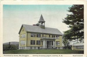 Hand-Colored Postcard; Conway NH Grammar School Carroll County unposted