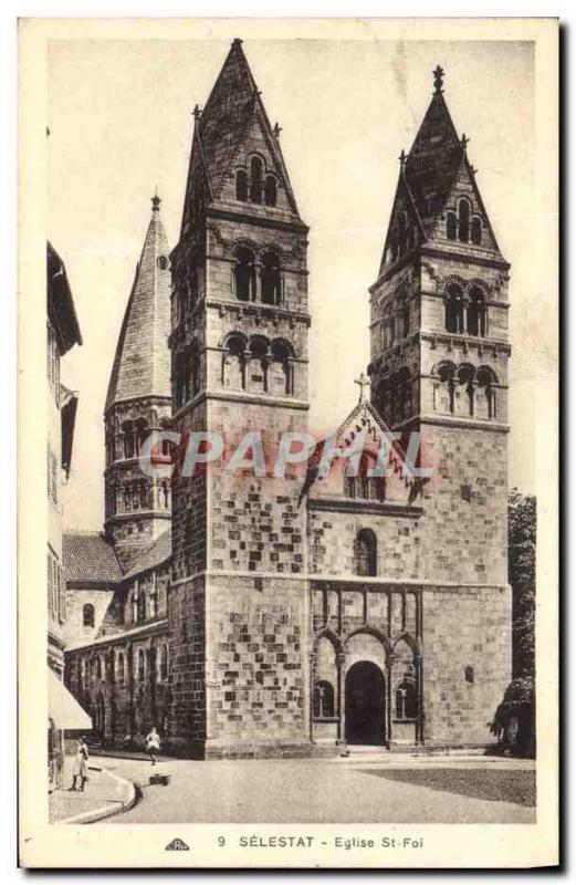 VINTAGE POSTCARD Selestat Church St Faith