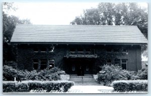 RPPC PRINCETON, IL ~ MATSON PUBLIC LIBRARY c1940s Bureau County Postcard