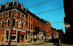 Maine Portland Old Port Exchange Looking Up Exchange Street