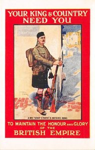 Your King & Country Need You British Empire Advertising Unused 