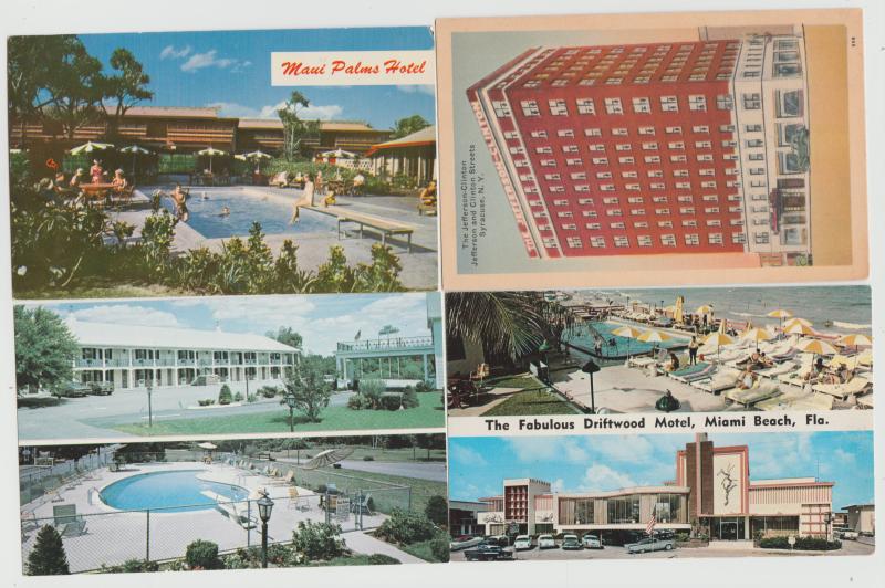 Lot of 4 hotel motel postcards