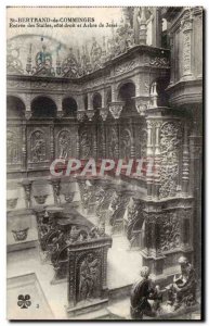 Postcard Old Saint Bertrand de Comminges Entree stalls right side and tree Je...