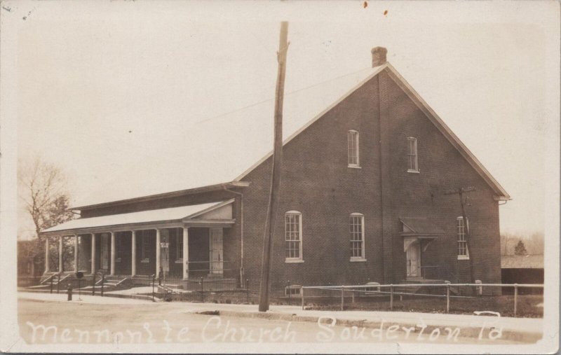 RPPC Postcard Mennonite Church Souderton PA #2