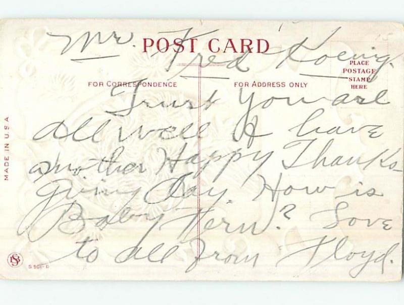 Pre-Linen thanksgiving PURPLE FLOWERS UNDER LUCKY GOLDEN HORSESHOE HQ7637