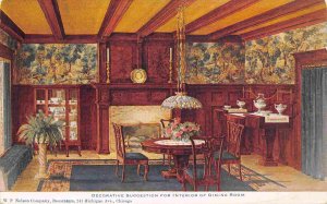 W P Nelson Interior Decorators Dining Room Chicago IL 1905c advertising postcard