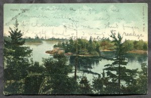 h2829 - HONEY HARBOR Ontario 1907 Postcard by Bald, Midland