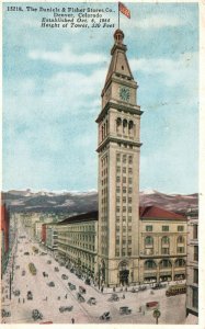 Vintage Postcard 1922 Daniels & Fisher Stores Company Towers Denver Colorado CO