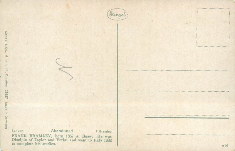 Stengel fine art postcard - Abandoned - Frank Bramley