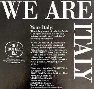 Ciga Grand Hotel Italy 1979 Advertisement Travel Vintage European DWKK6