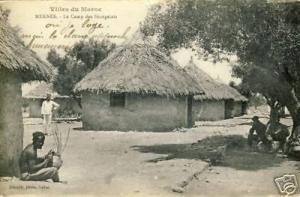 CPA Maroc, Meknes - Le Camp des Senegalais (p101180)