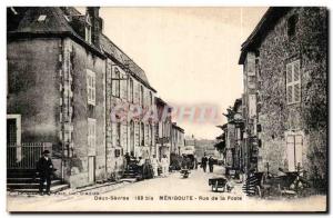 Menigoute Old Postcard Rue de la Poste