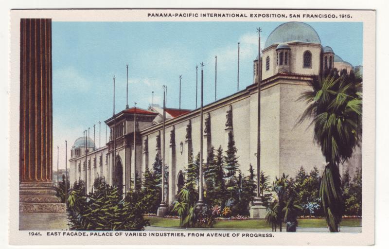 P355 JL, 1915 postcard panama-pacific expo palace industries san francisco calif