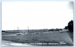 RPPC AUBURN, Nebraska NE ~ NUTONE WOOD CARVING c1960s Nemaha County Postcard