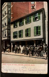 Vintage Postcard 1908 Birth Place of Paul Revere, Boston, Massachusetts (MA)